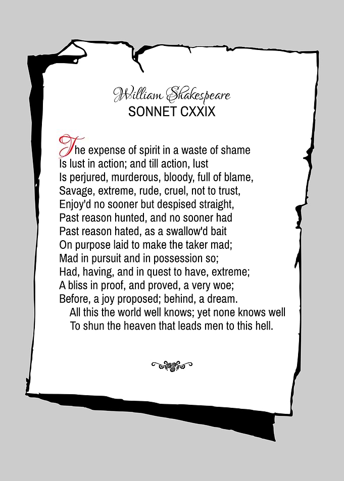 Shakespeare Sonnet 129