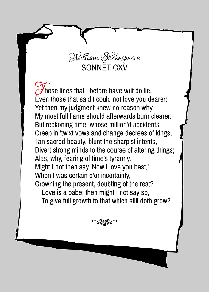 Shakespeare Sonnet 115