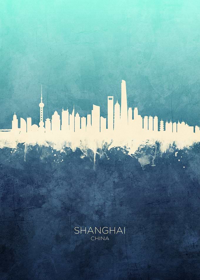 Shanghai China Skyline