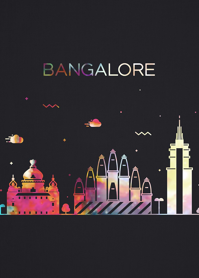 Bangalore City Skyline Art