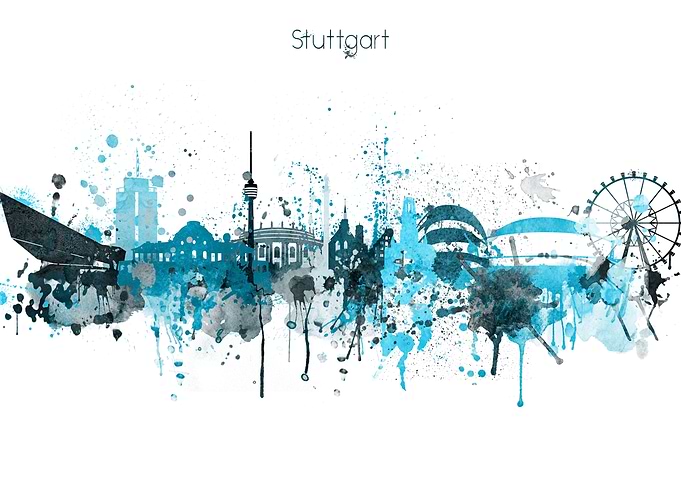 Stuttgart Germany Skyline