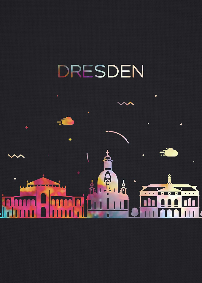 Dresden City Skyline Art