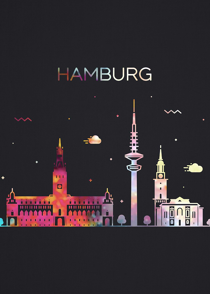 Hamburg City Skyline Art