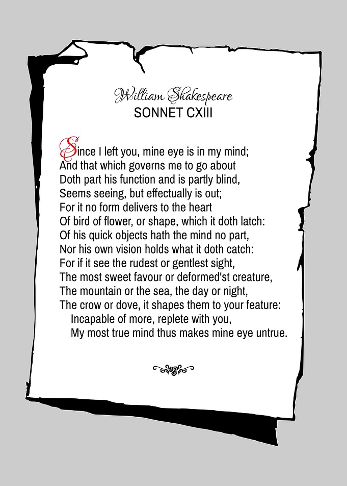 Shakespeare Sonnet 113