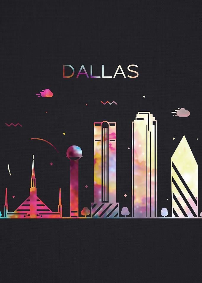Dallas Texas City Skyline
