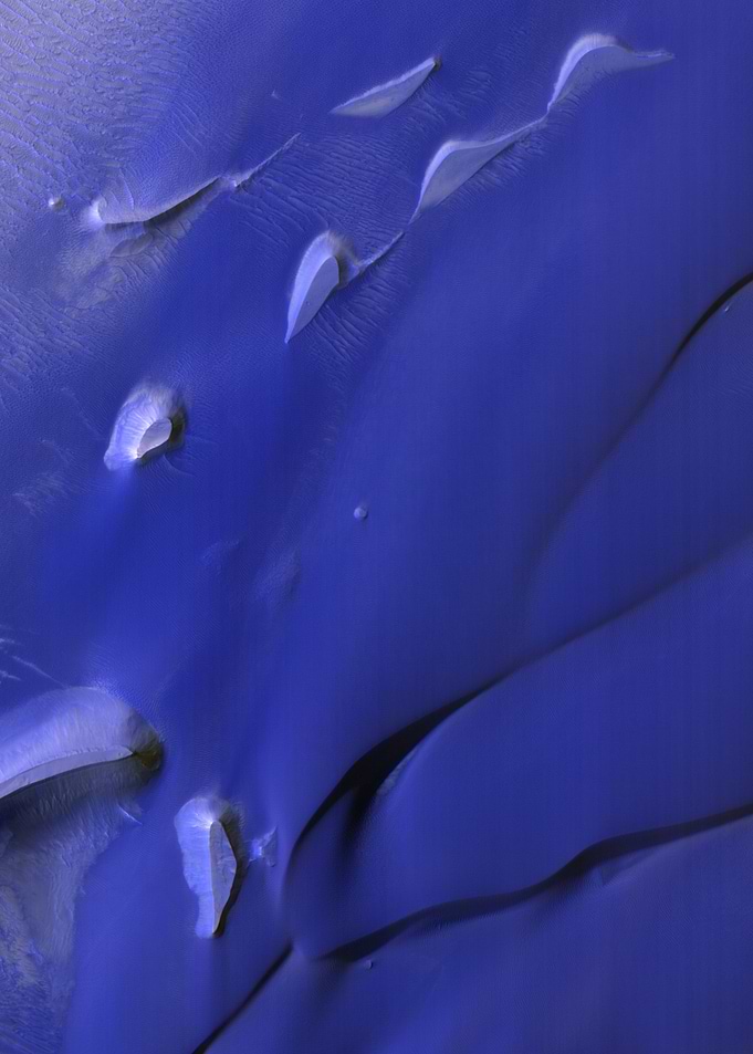 Mars Velvety Blue Dunes