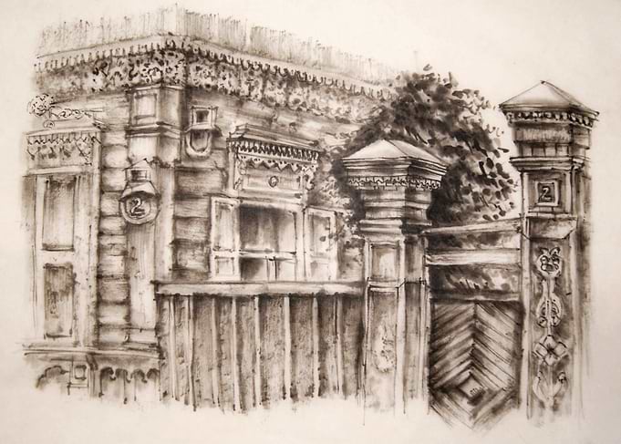 Russia wooden house