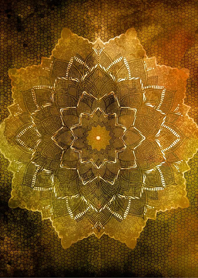 Yellow Mandala flower