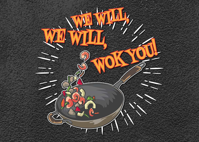 Cute Cooking Wok Cook