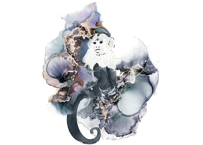Watercolor Monkey