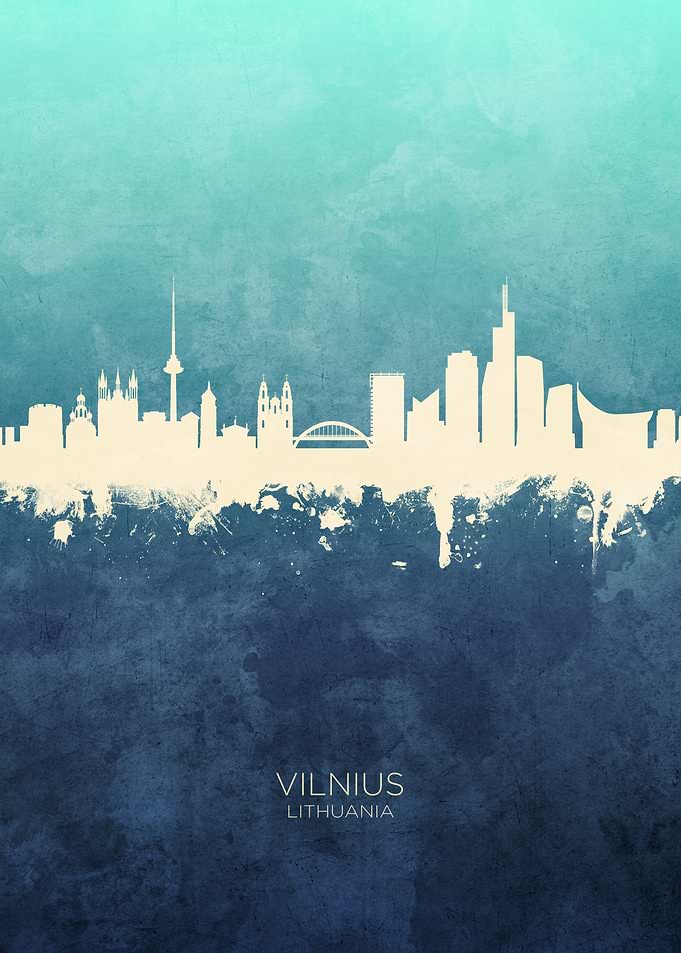Vilnius Lithuania Skyline