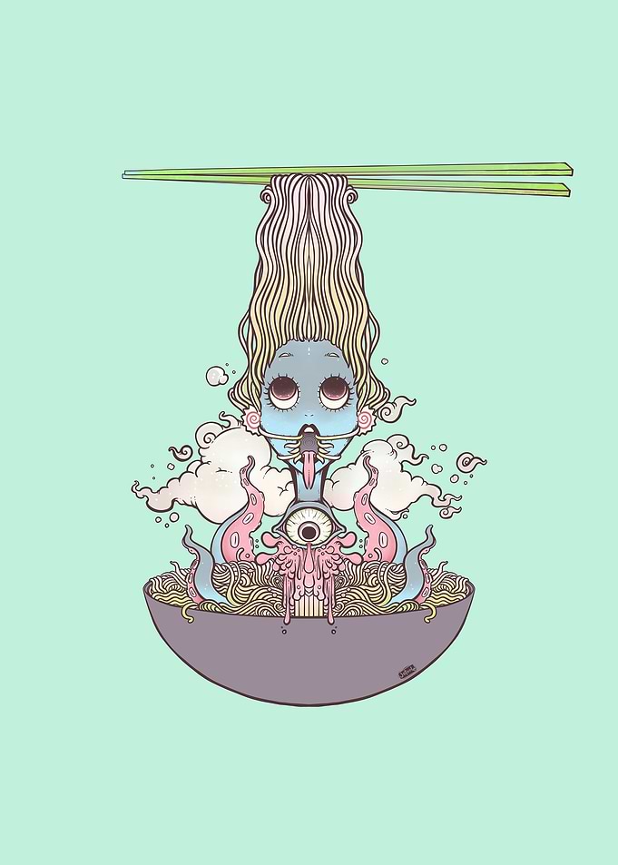 Ramen Noodle Anime Girl