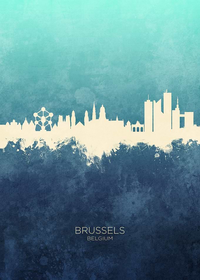 Brussels Belgium Skyline