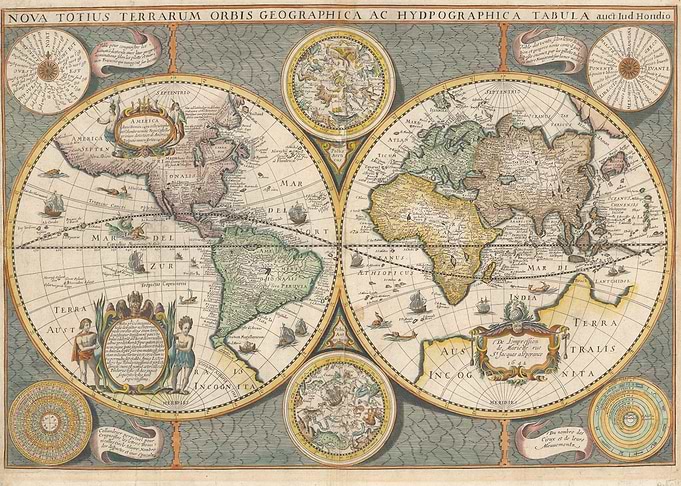 Vintage map of the world