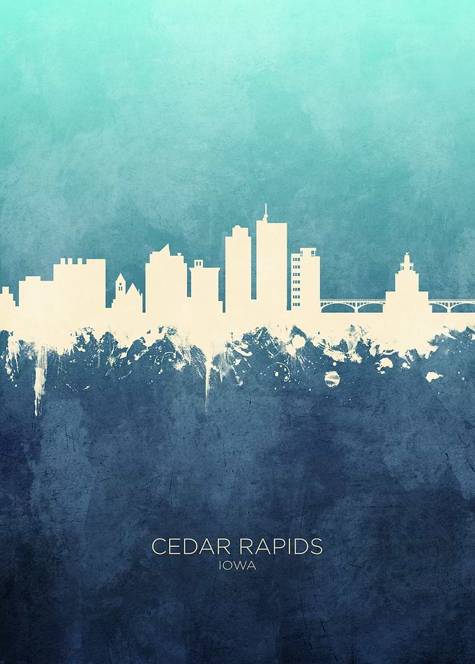 Cedar Rapids Iowa Skyline