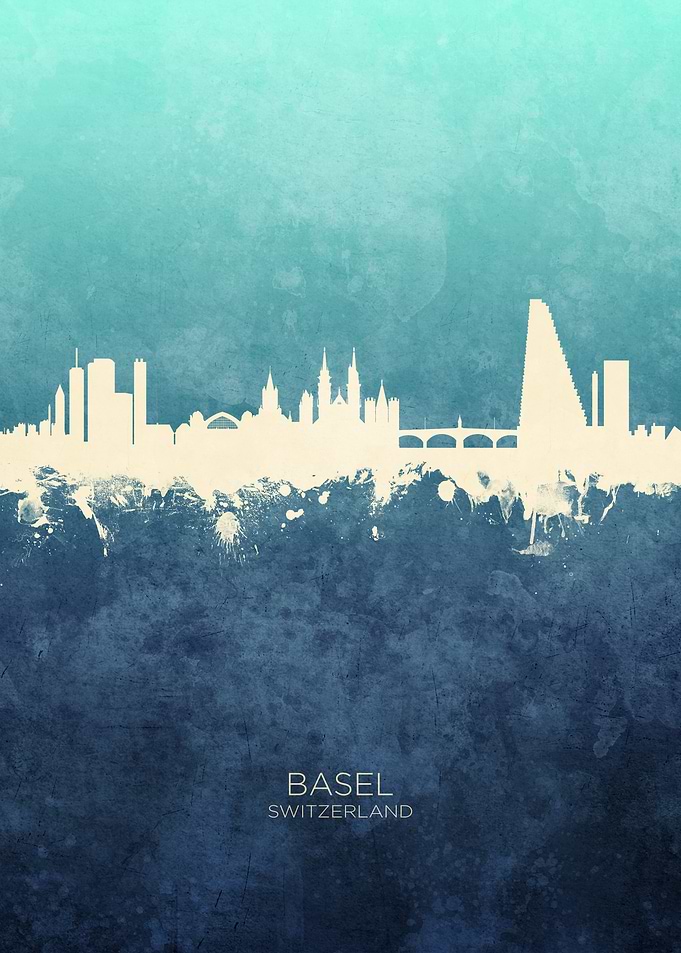 Basel Switzerland Skyline