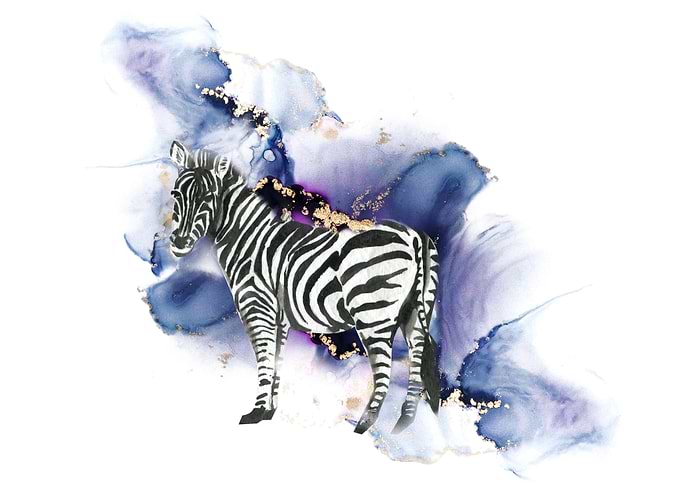 Watercolor Zebra