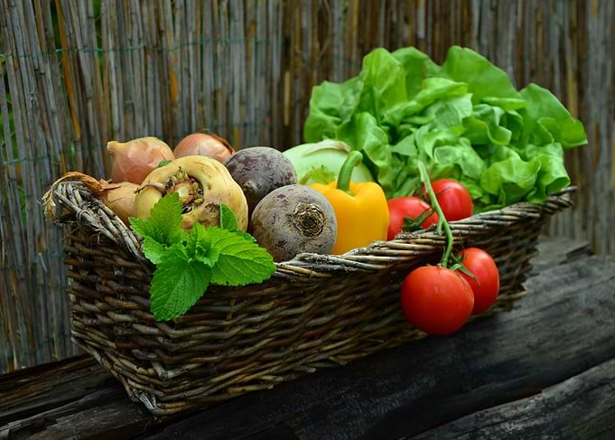 A basket of vegetables