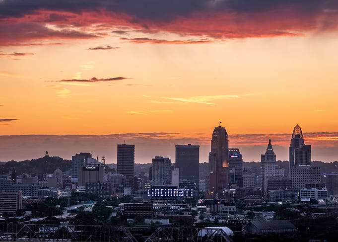 Sunrise Over the Cincinnat