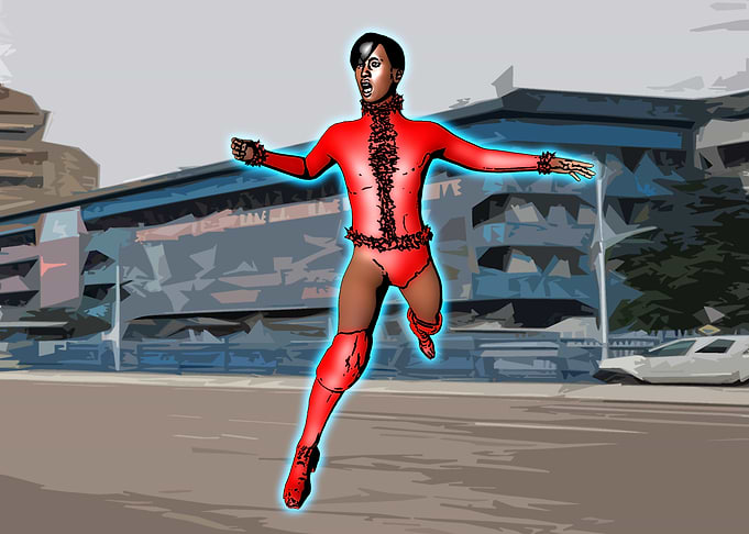 red super woman