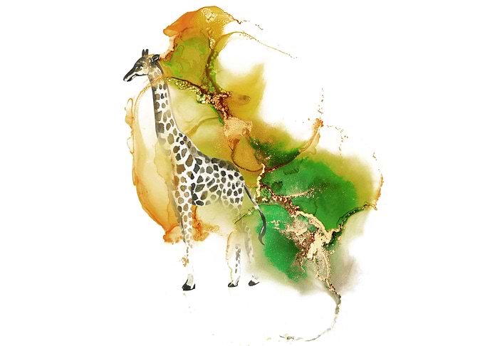 Watercolor Giraffe