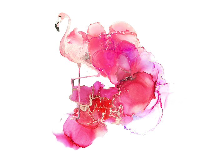 Watercolor Flamingo