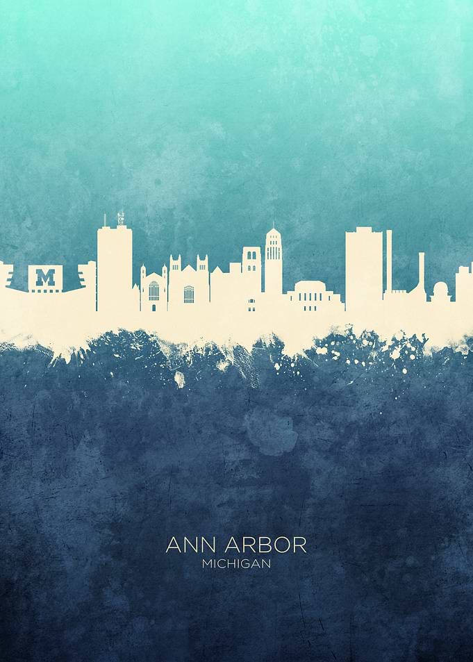 Ann Arbor Michigan Skyline