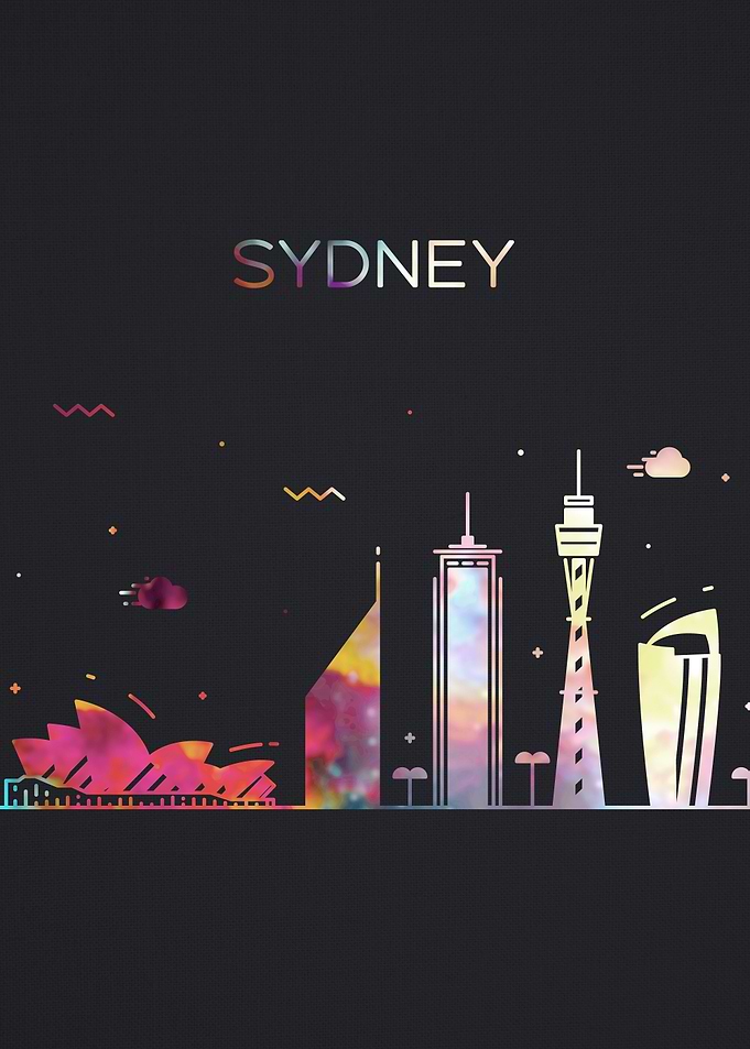 Sydney City Skyline Art