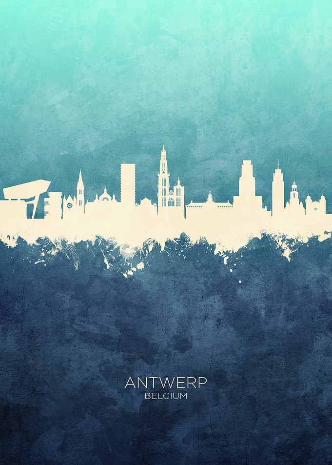 Antwerp Belgium Skyline