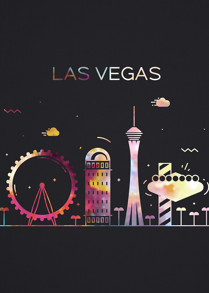 Las Vegas City Skyline Art