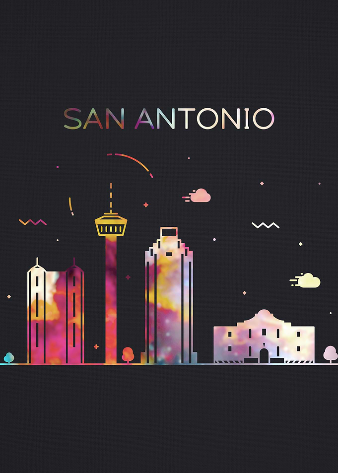 San Antonio City Skyline