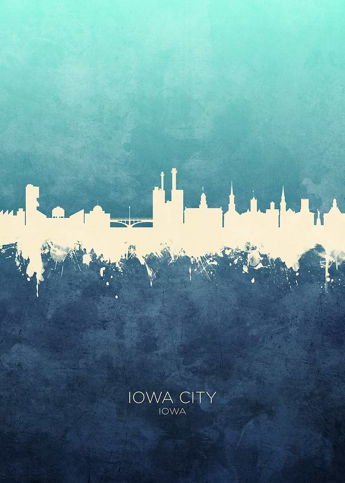 Iowa City Iowa Skyline