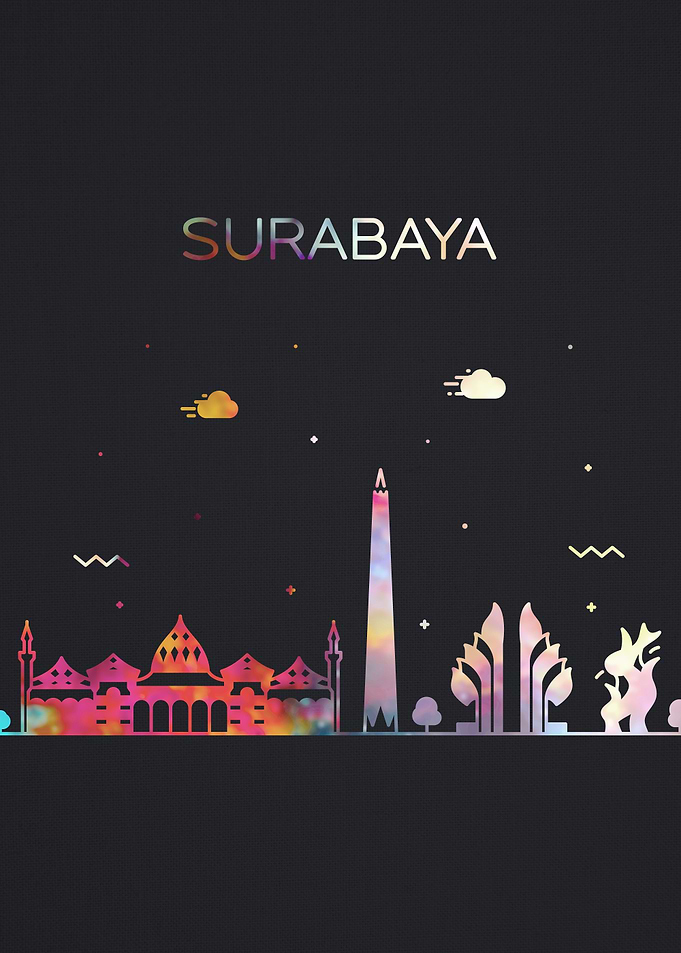 Surabaya City Skyline Art