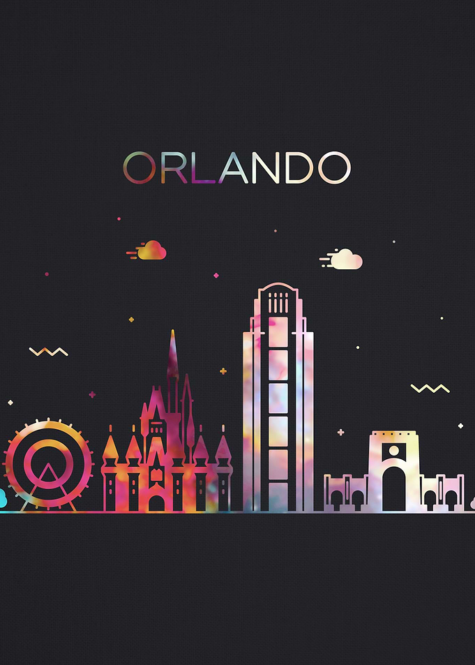 Orlando City Skyline Art