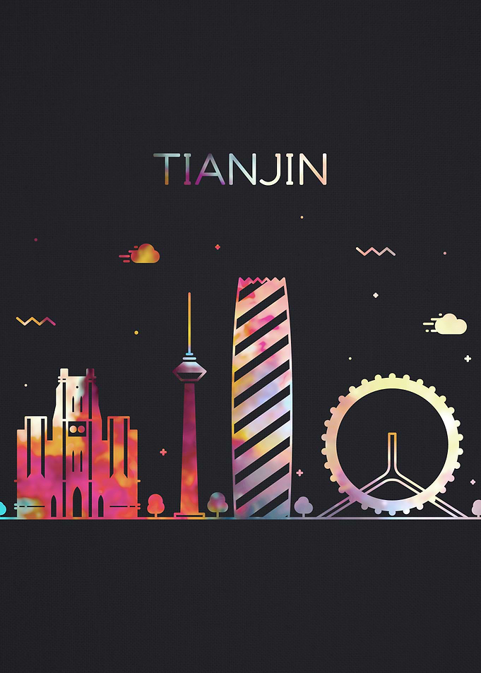 Tianjin China City Skyline