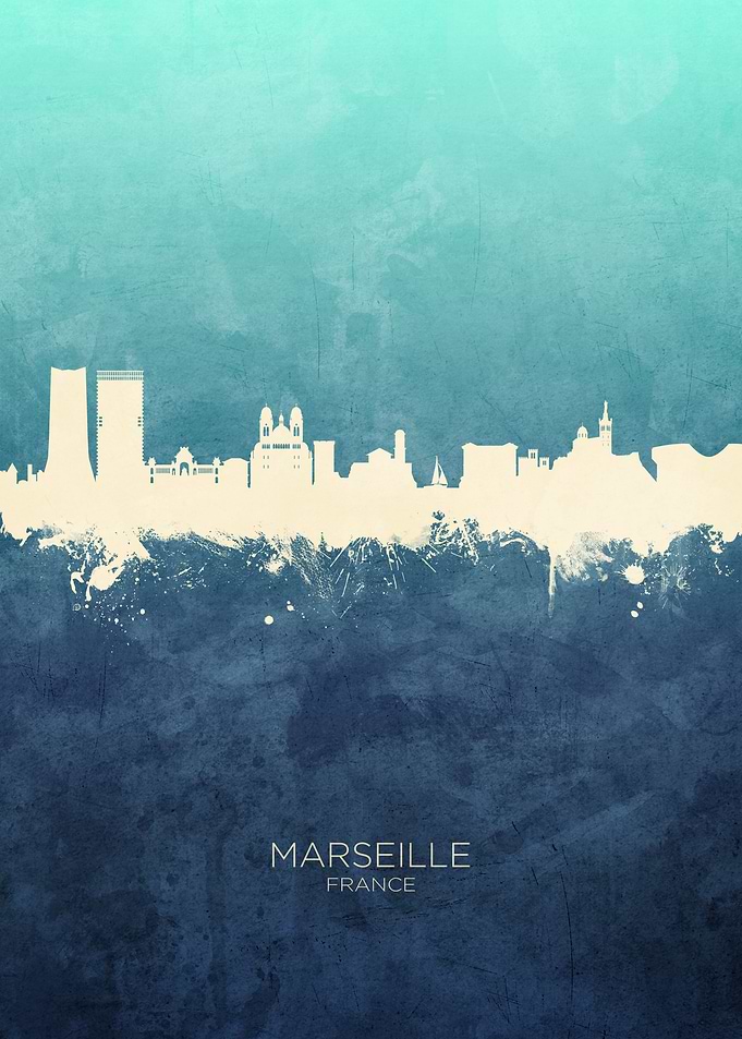 Marseille France Skyline