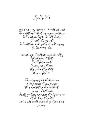 Psalm 23 KJV