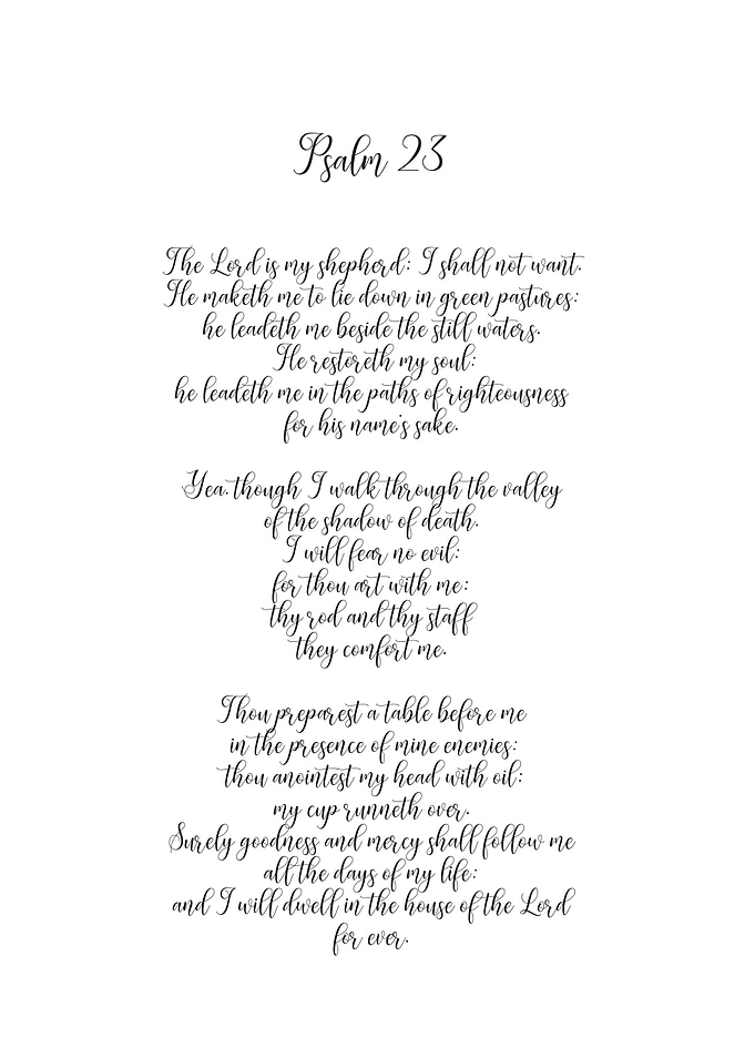Psalm 23 KJV
