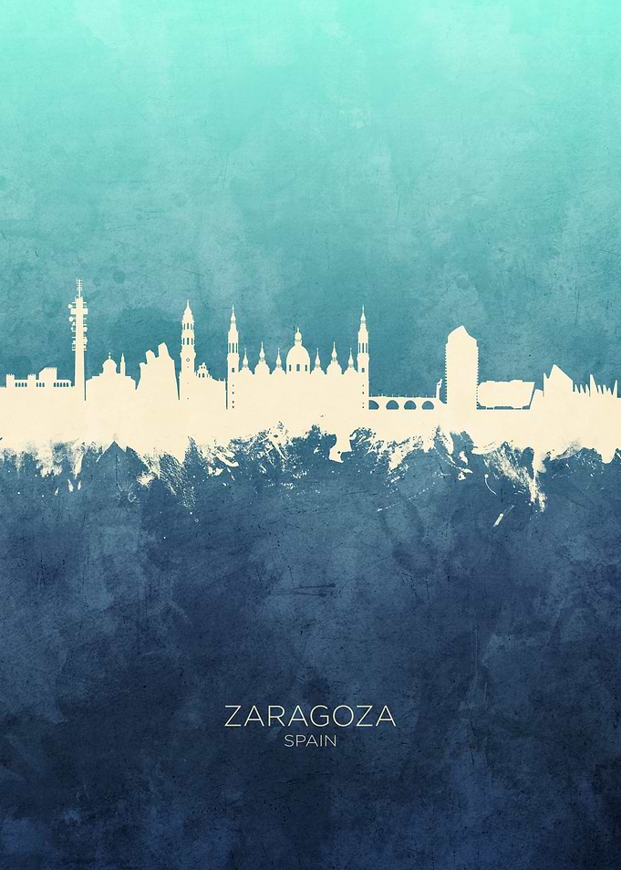 Zaragoza Spain Skyline