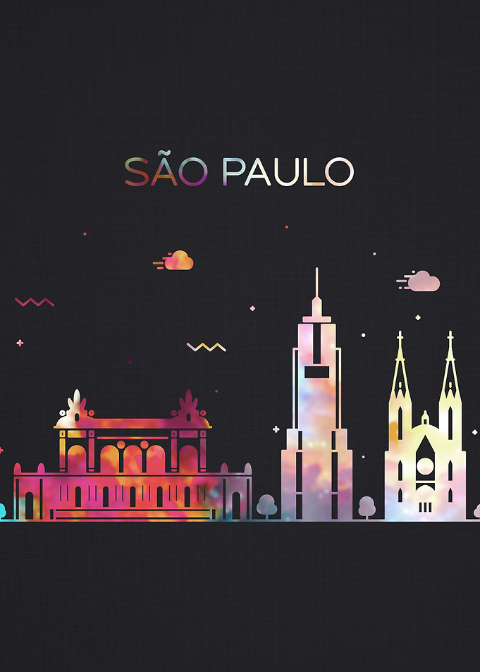 Sao Paulo City Skyline Art