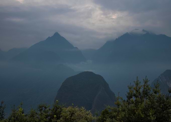 Foggy mountains