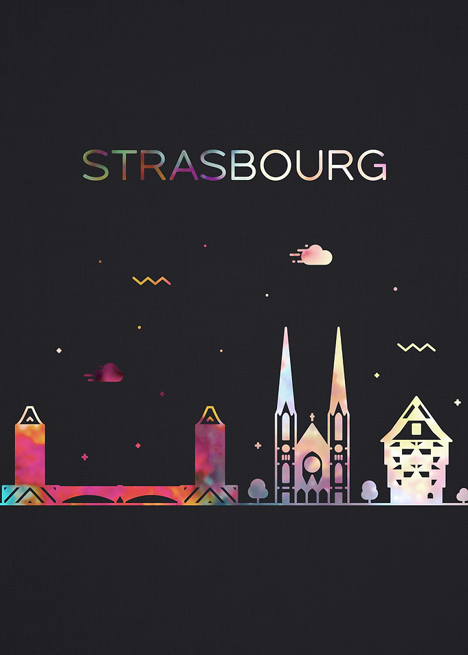 Strasbourg City Skyline