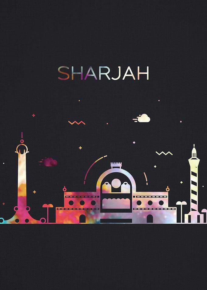 Sharjah City Skyline Art