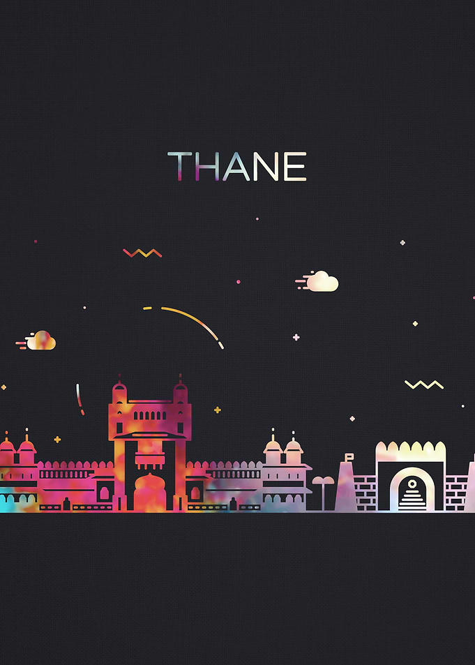 Thane City Skyline Art