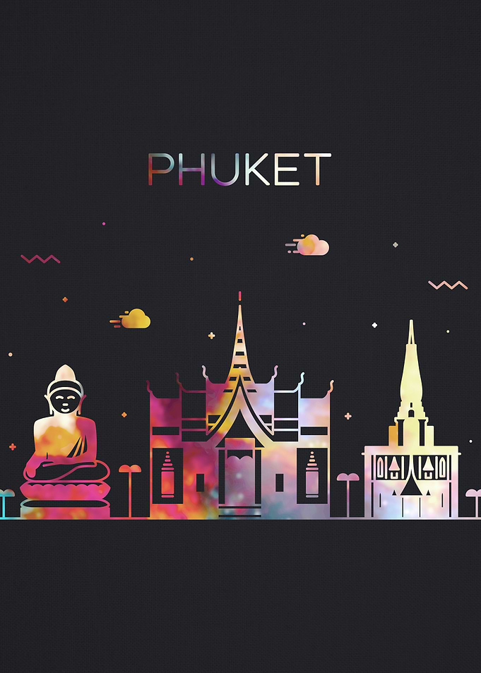 Phuket City Skyline Art