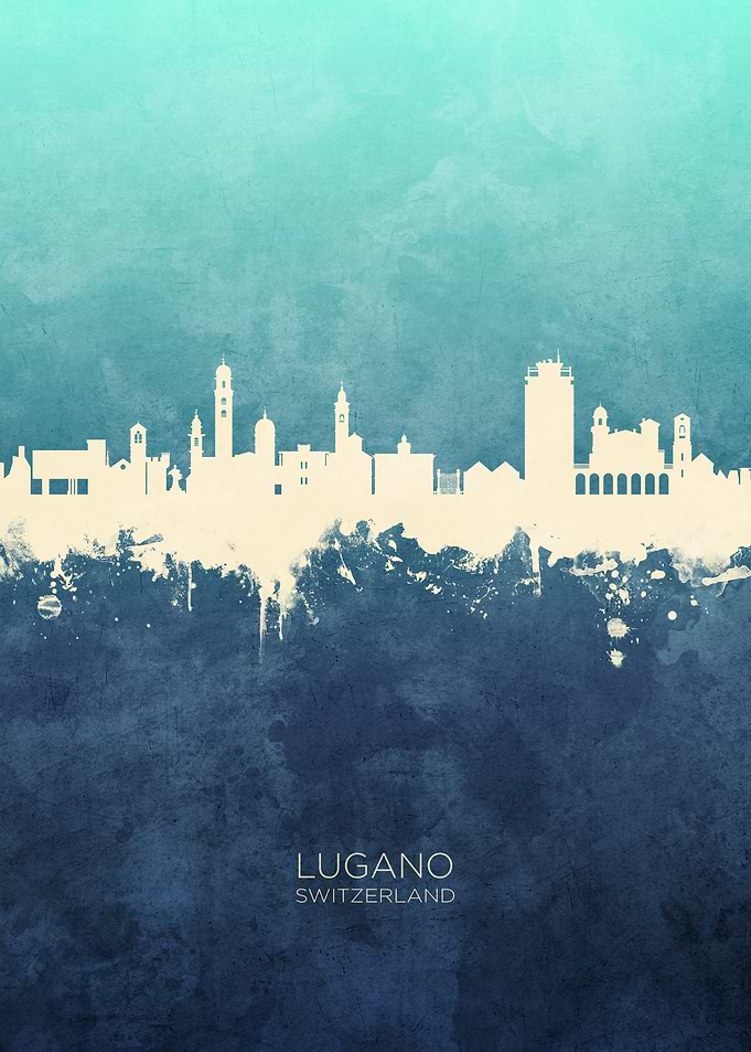 Lugano Switzerland Skyline
