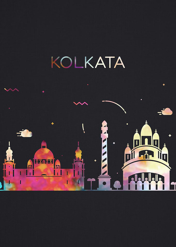 Kolkota India City Skyline