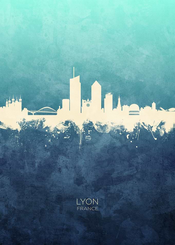 Lyon France Skyline