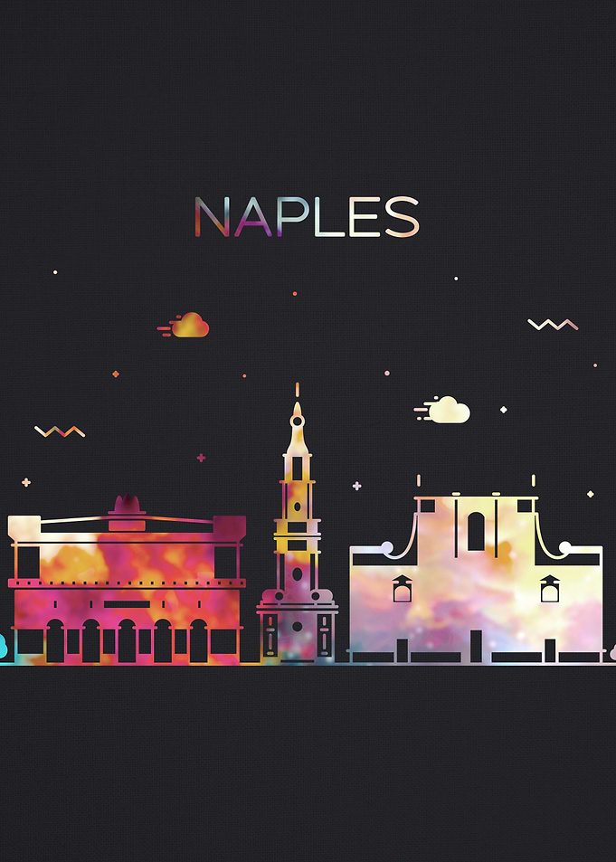 Naples Italy City Skyline