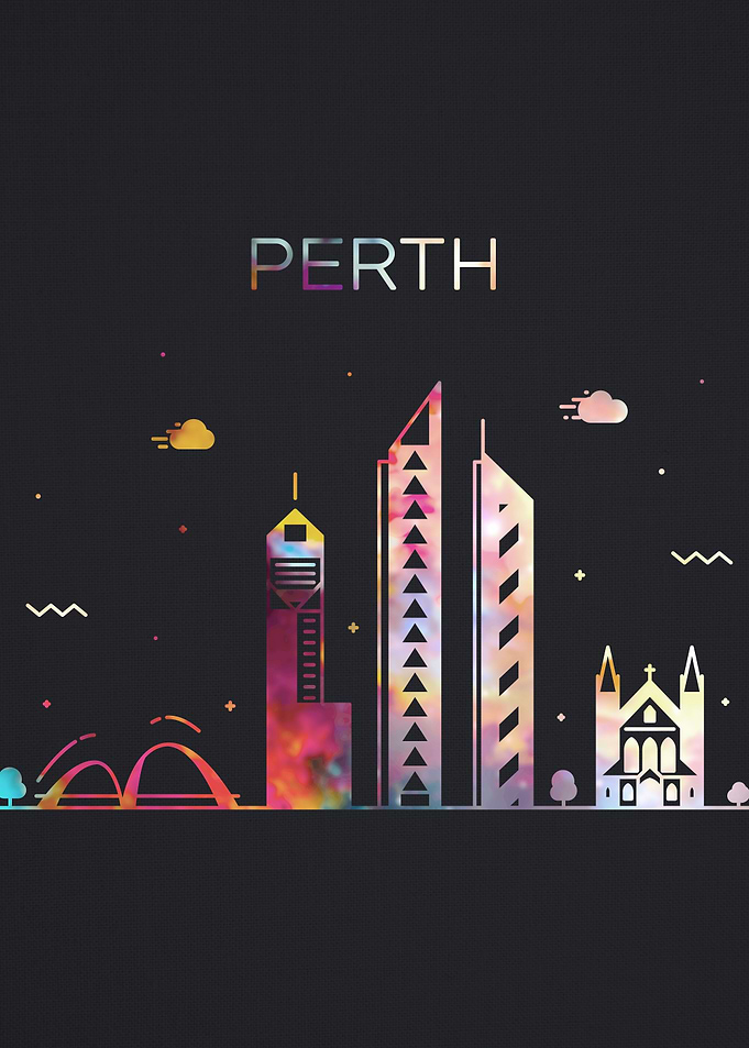 Perth City Skyline Art